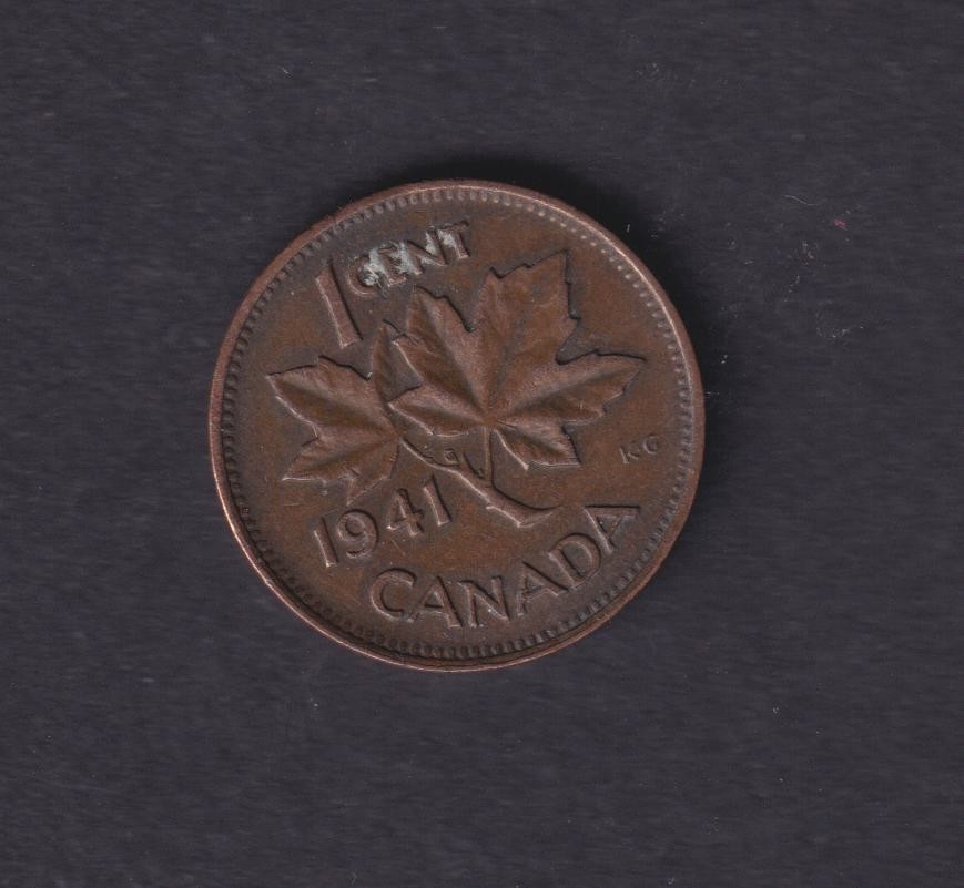 CANADA - 1941 1 Cent Coin (255)