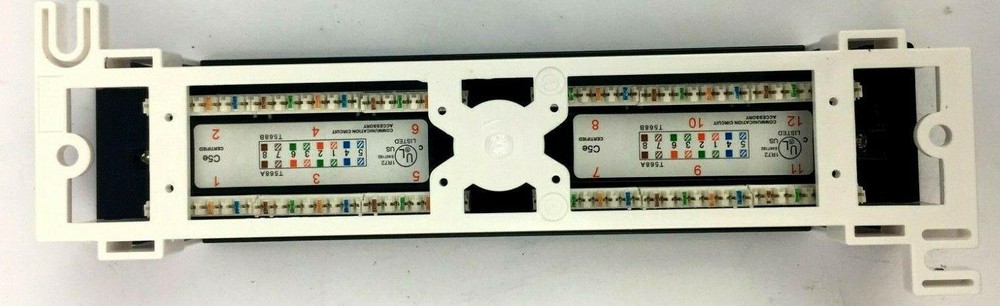 W Box C5EPP12V Cat5E Patch Panel 12 Port Vertical with Bracket