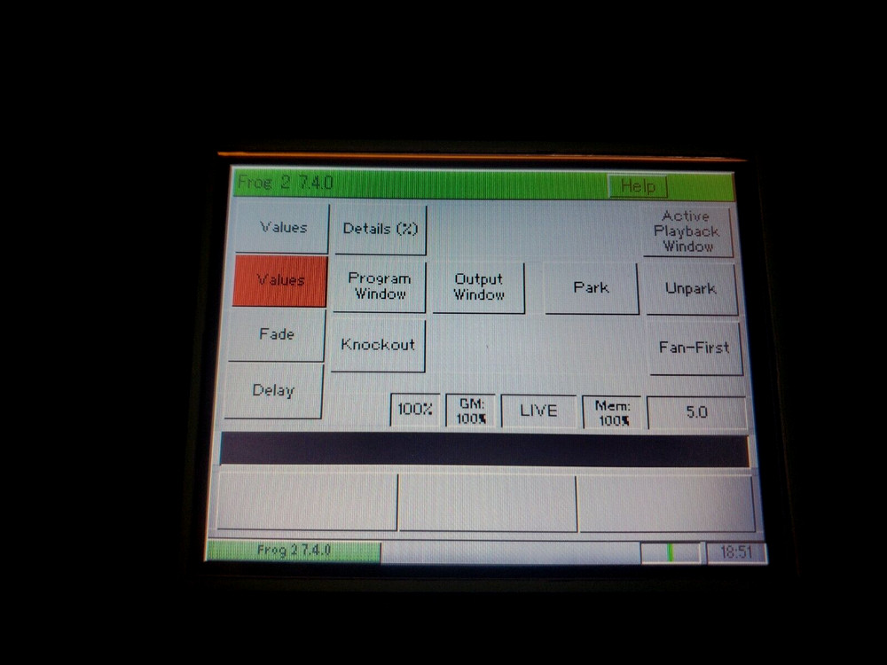 Zero 88 Frog 2 console deploys with touchscreen control "NO Power adapter"