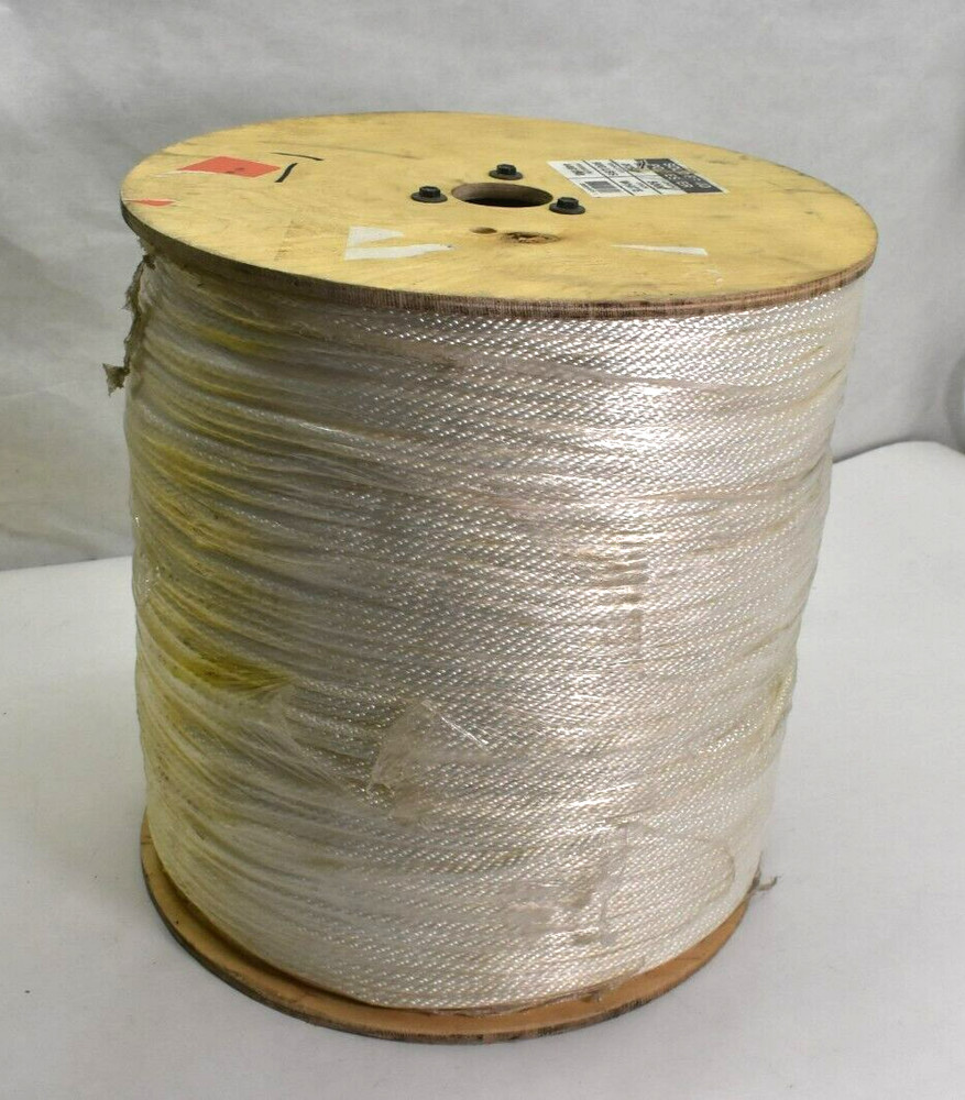 Solid Braid Polyester Rope White 7/32" 5000' 900 lbs Braided Rope on Spool