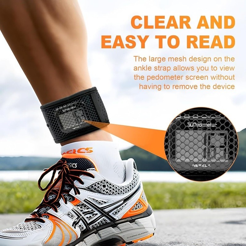 Fitness Tracker Ankle Strap Adjustable Multi-Activity Wear Durable Mesh Storage