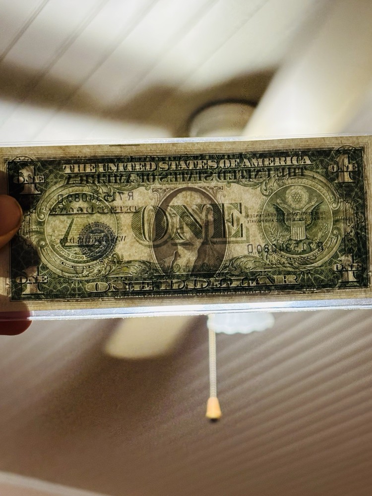 Crisp! 1935c 1$ Silver Certificate ERROR MISCUT Nice Pronounced Line
