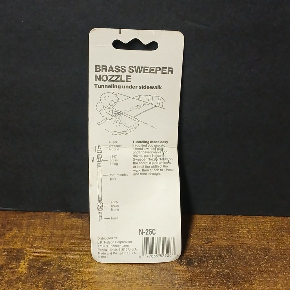 Nelson 2" Brass Sweeper Nozzle, N-26C, NOB