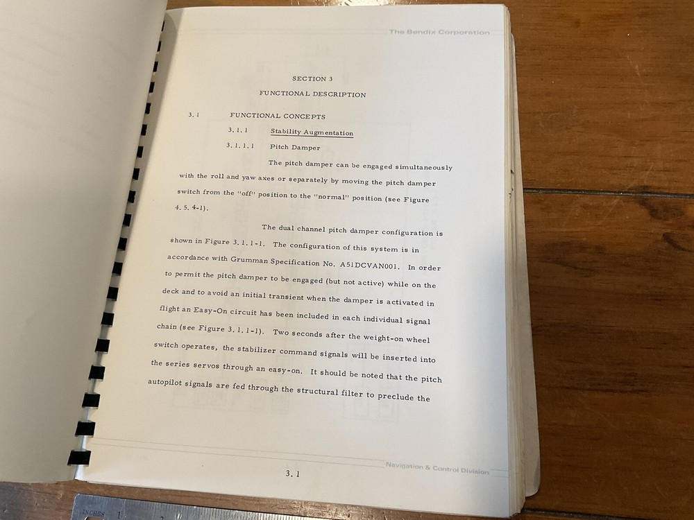 ORIGINAL 1969 GRUMMAN / BENDIX F-14 AUTO FLIGHT CONTROL SYSTEM PROPOSAL BOOK