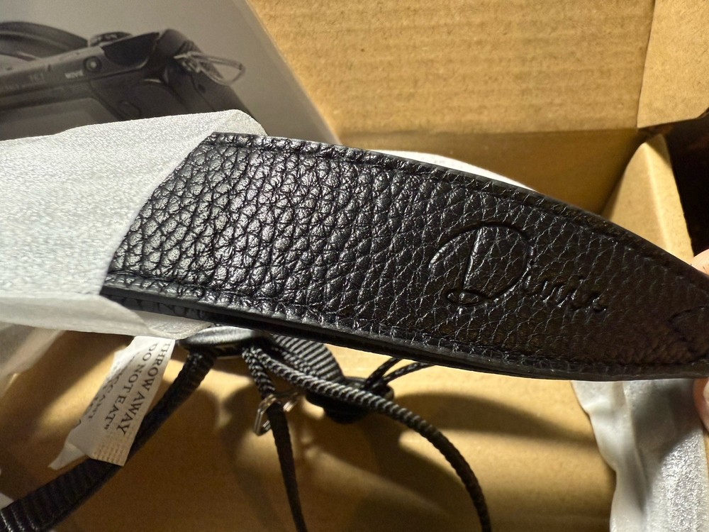 Camera Strap PU Leather Adjustable Camera Neck Strap Black