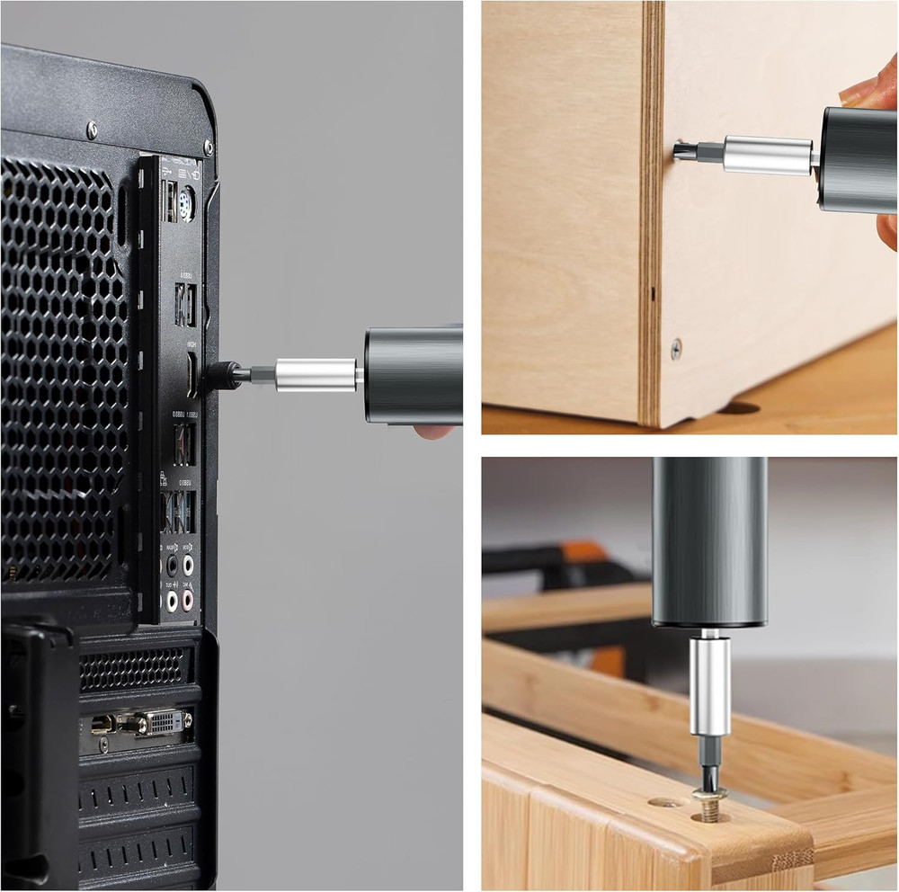 Multi-Functional Electric Screwdriver Set - Cordless Stick Drill w/Wireless C...