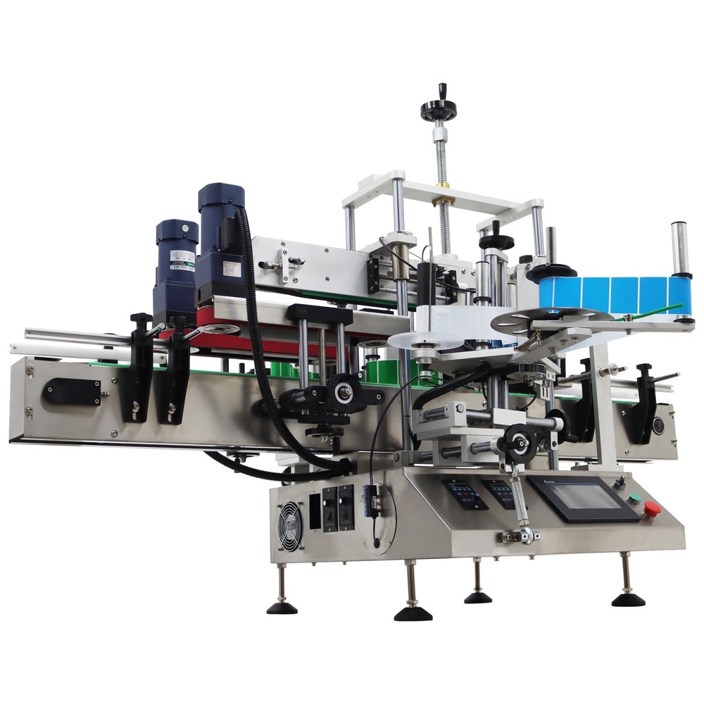 Auto Desktop Double Sided Labeling Machine Square/Hexagonal Bottle Labeller 110V