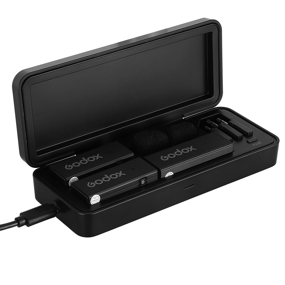 US Godox MoveLink Mini LT Kit2 2*Transmitter+1*Receiver Set Microphone fr iPhone