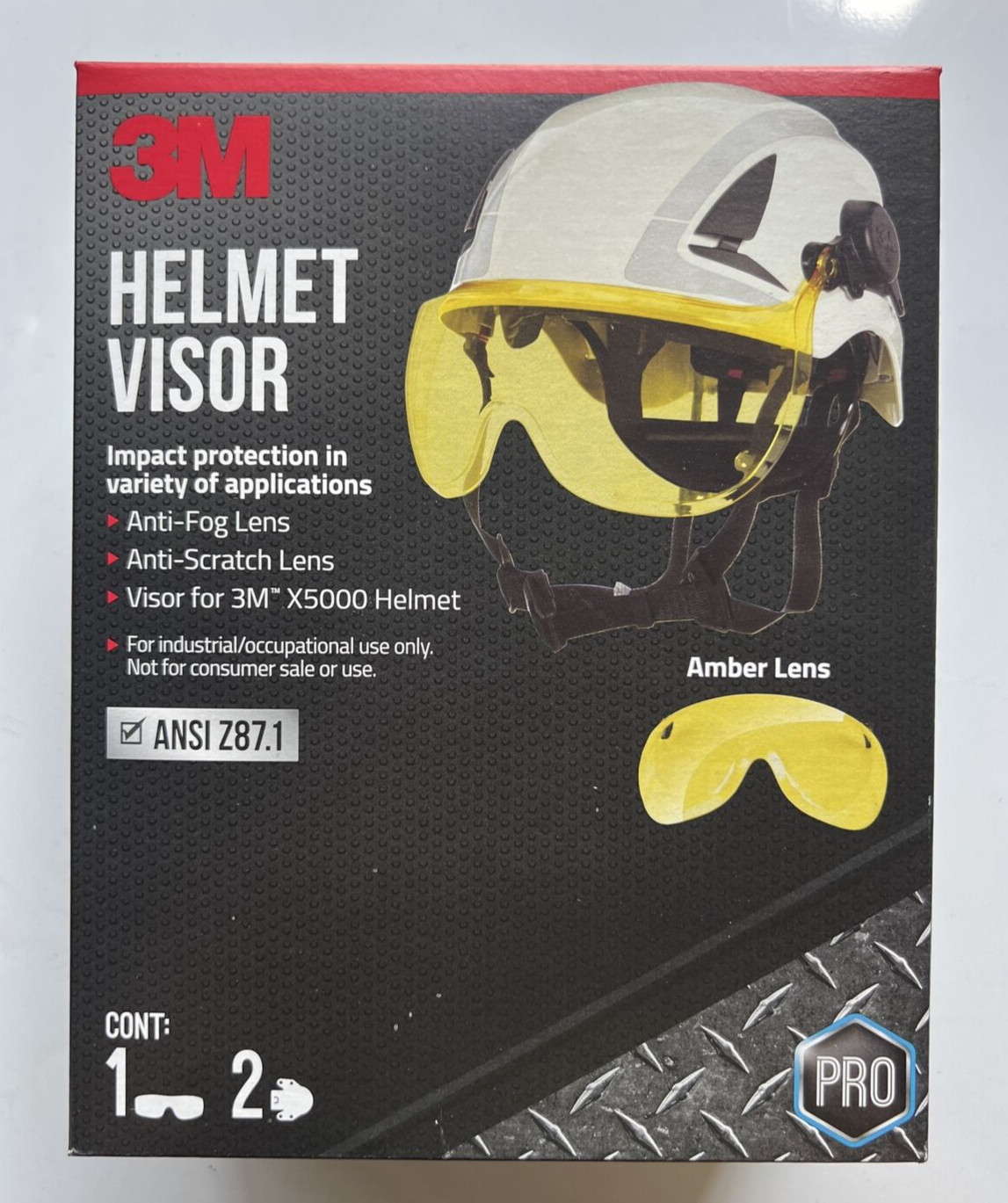 3M Visor for X5000 Safety Helmet Anti-Fog Lens Anti-Scratch 1 Unit