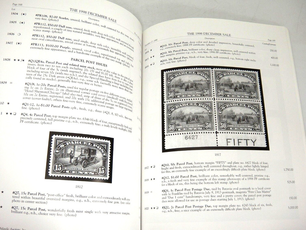 Ivy Mader Stamp Auction Catalog December 1998 US and Foreign