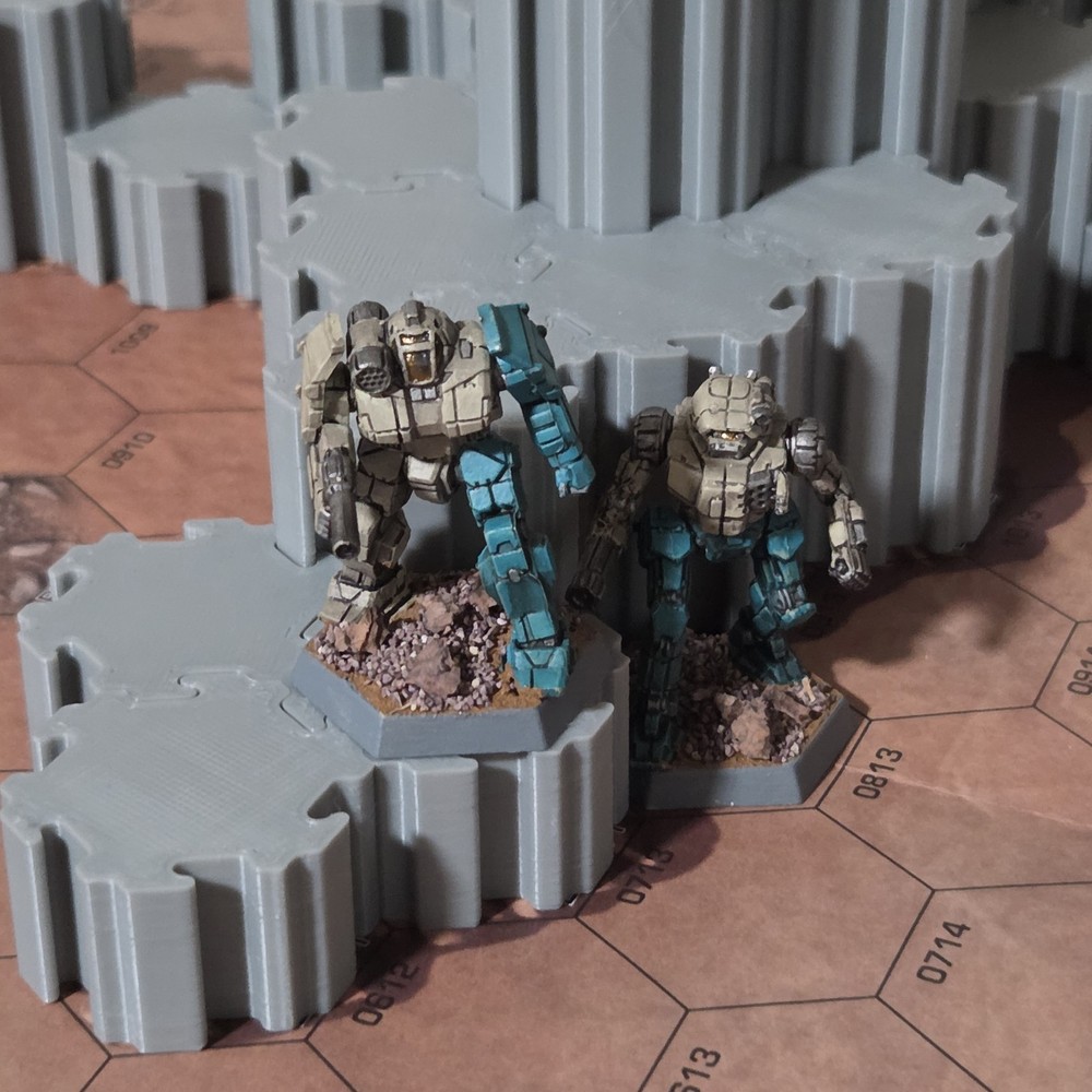 Battletech Barren Lands 2 - 3D Interlocking Terrain