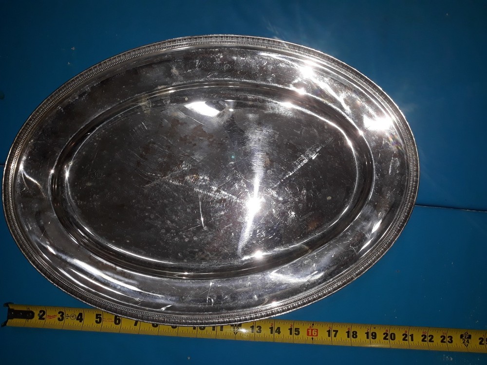 Christofle Silverplated Large Heavy Tray 15x21.5 Read