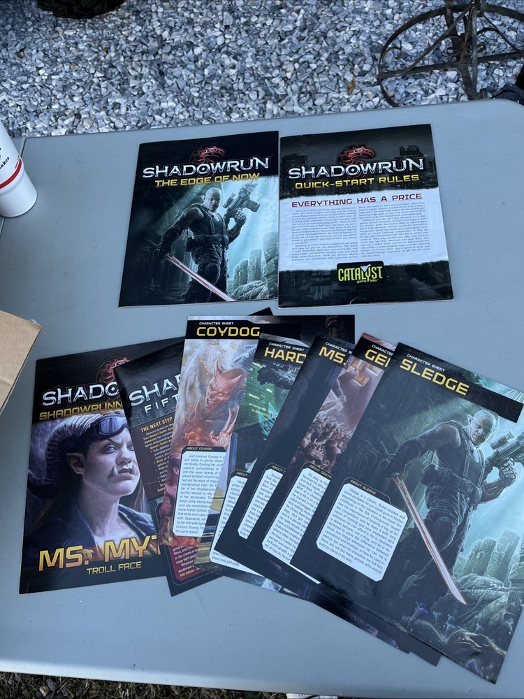 Shadowrun Characters Sheet, Quick Start Rules & Misc