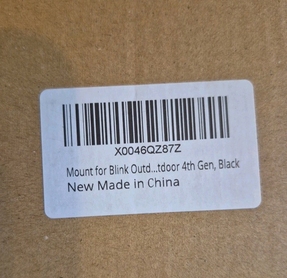 Blink Outdoor Camera Mount 4th Gen – Black Weatherproof Security Wall Bracket