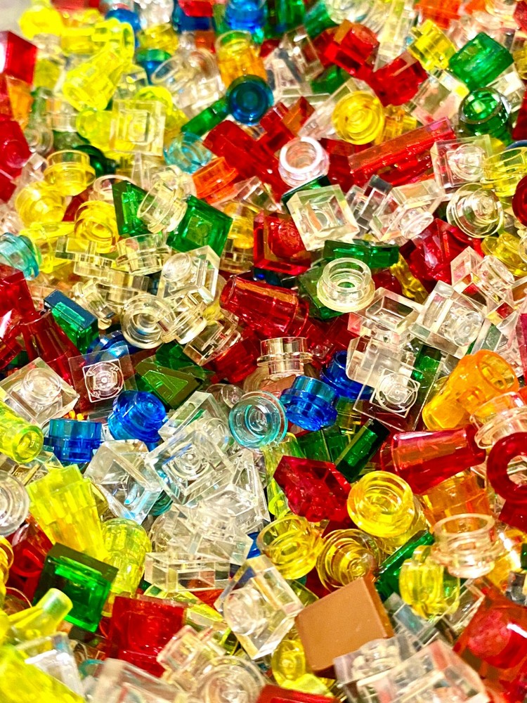 LEGO TRANSPARENT TRANSLUCENT PIECES - RANDOM SELECTION, CHOOSE COLOR / QUANTITY