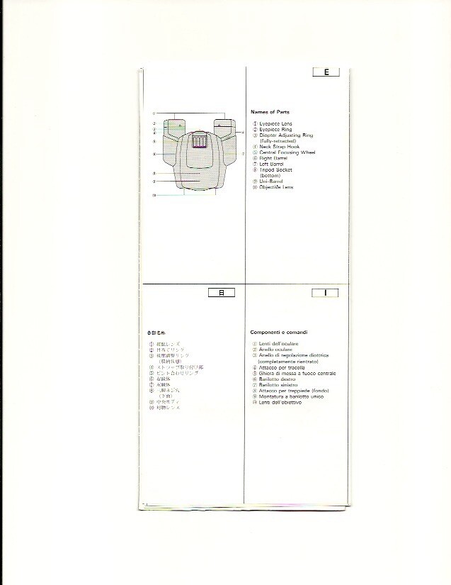 Pentax 12 X 24 UCF V Binoculars USER MANUAL Instructions Guide Pamphlet Document