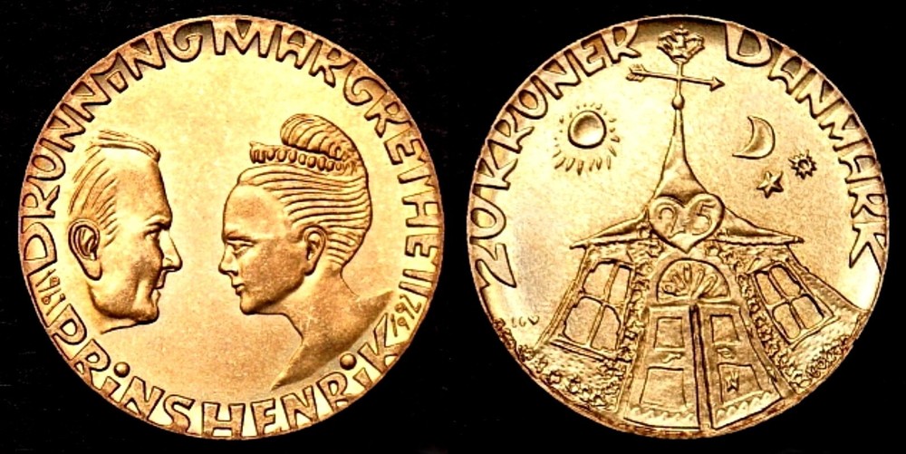 DENMARK 20 Kroner 1992 Commemorative KM 875 UNCIRCULATED