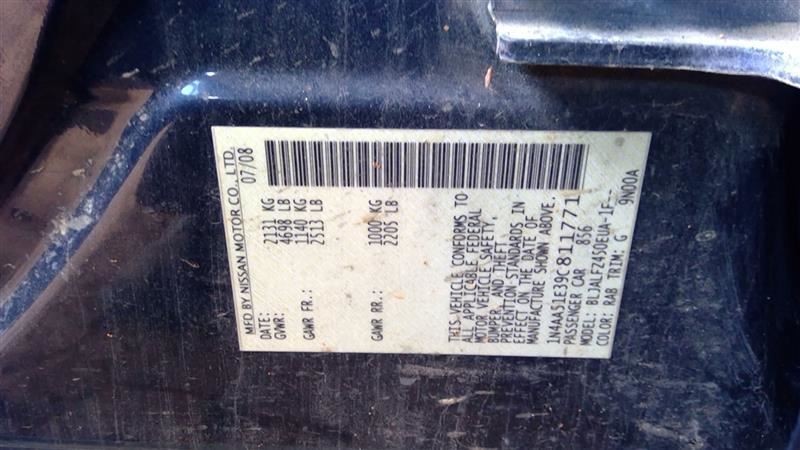 MAXIMA 2009 Fuse Box Cabin 6747