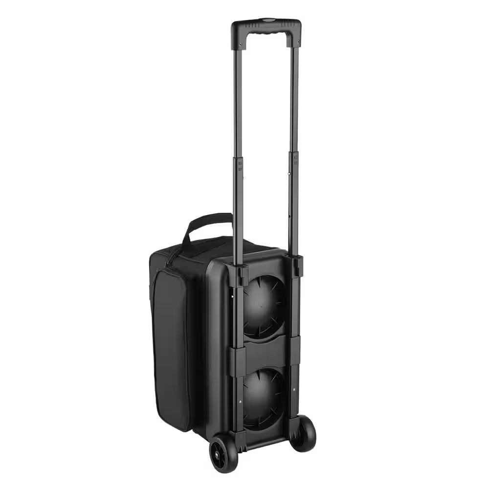 2 Ball Double Roller Bowling Bag with Wheels, Featuring a Separate Compartment f