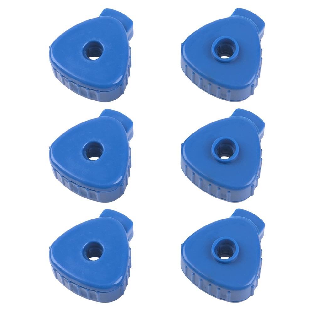 6Pcs Plastic Quick-set Cymbal Nut Compatible with Percussion Drum Kit (Blue)