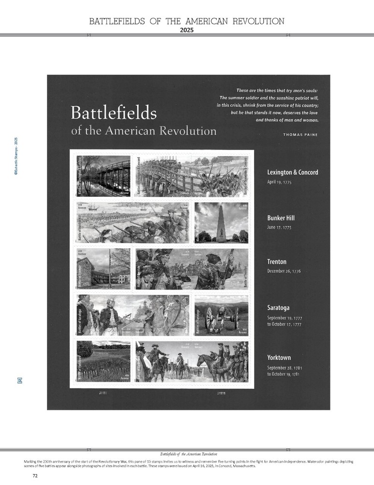 2025 U.S. Commemorative Singles SIMPLIFIED Supplement (White Ace Alternative)