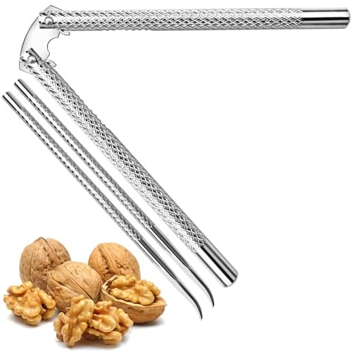 3 Pcs Nutcracker Stainless Steel Nut Cracker Set including 1 Nut Cracker and