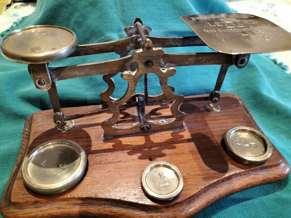Antique Brass Postal Scales 1920s