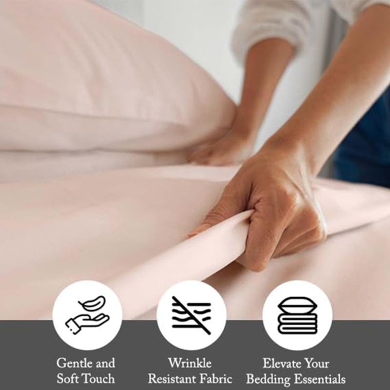 Luxury 1000 Thread Count King Size Egyptian Cotton Sheets Set - Blush