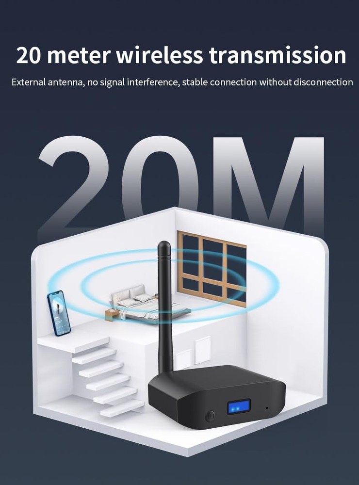 Bluetooth 5.3 Receiver for Home Stereo Adapter for HiFi Music Streaming, Wire...