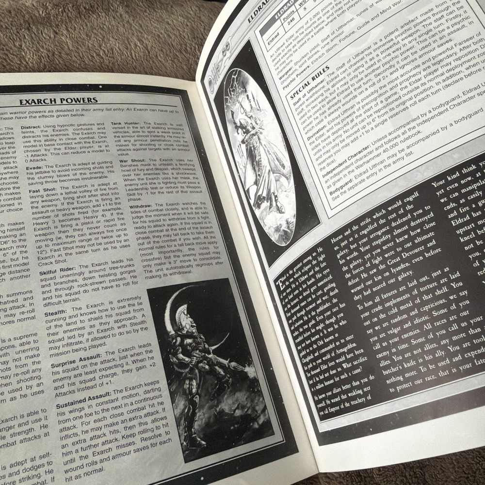 Warhammer 40K - “Codex Eldar” 3rd edition 1999. Acceptable condition. #2