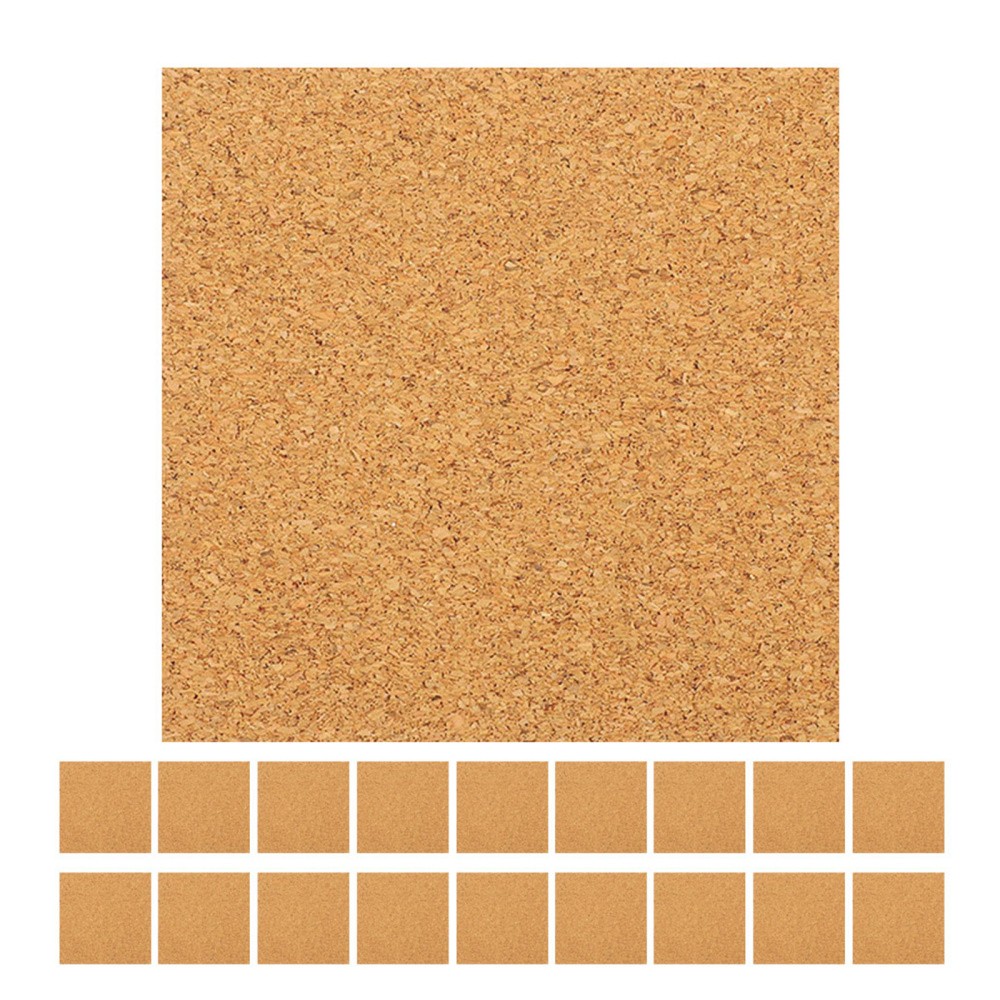 60pcs Square Cork Sheets with Adhesive Backing - 4x4" Multipurpose Cork Board