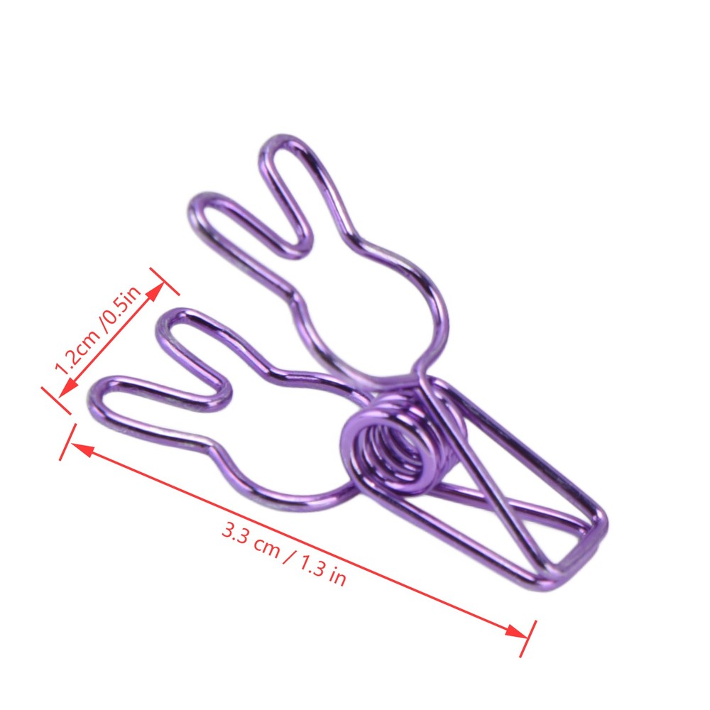 20 Pcs Clips Multipurpose Multifunction Electroplating Hollow Metal Binder