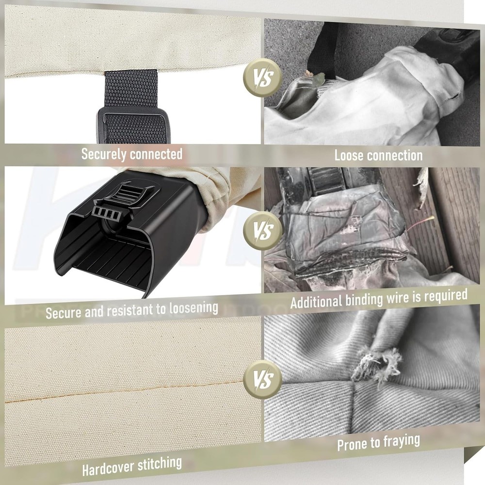 Cotton Leaf Blower Vacuum Bag - Effortless Emptying & Adjustable Straps