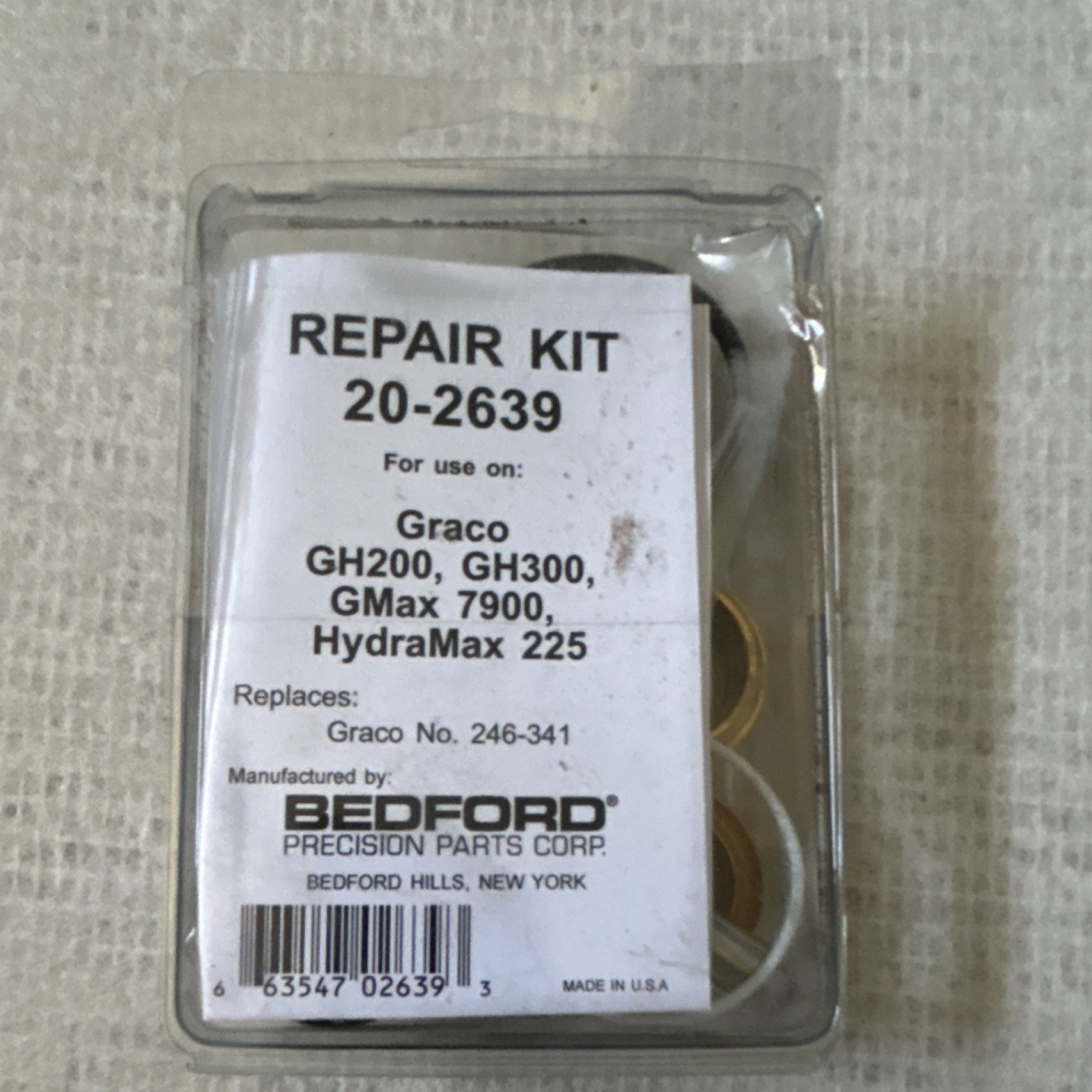 Bedford Repair Kit 20-2639 for Graco GH200 GH300 GMax 7900 HydraMax 225