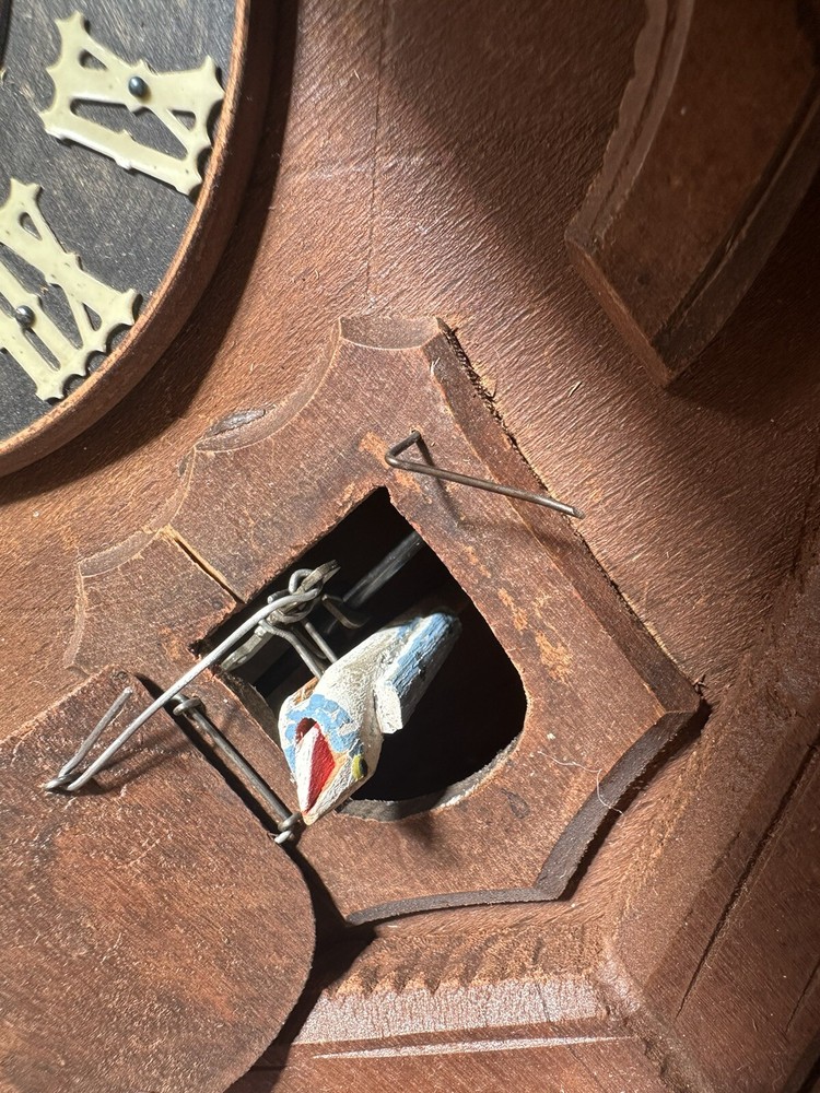 Vintage Bavarian Clockworks Cuckoo Clock Untested Parts