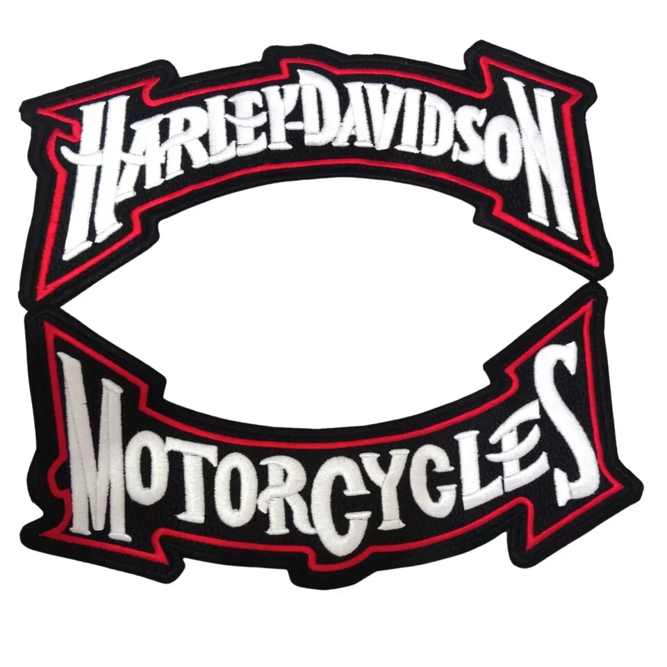 Set Of3 Harley Davidson Rocker Shield Biker Vest / Jacket Embroidered Patch