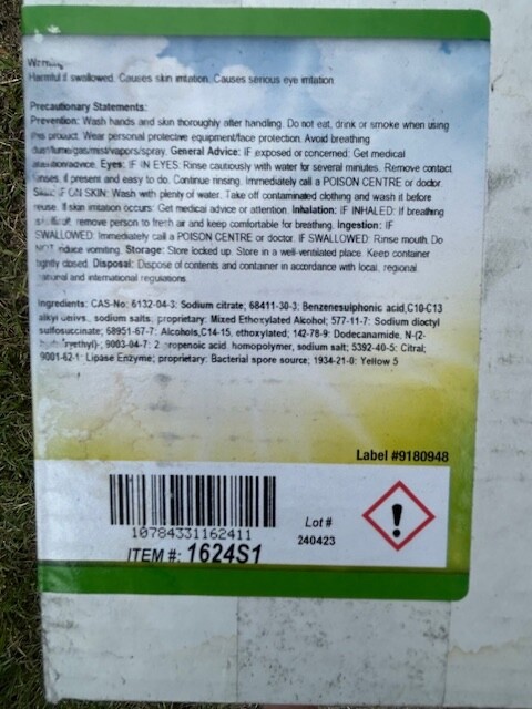 Sunburst Chemicals Solid Green 24 Solid Biological All-Purpose Cleaner, 3.25lb