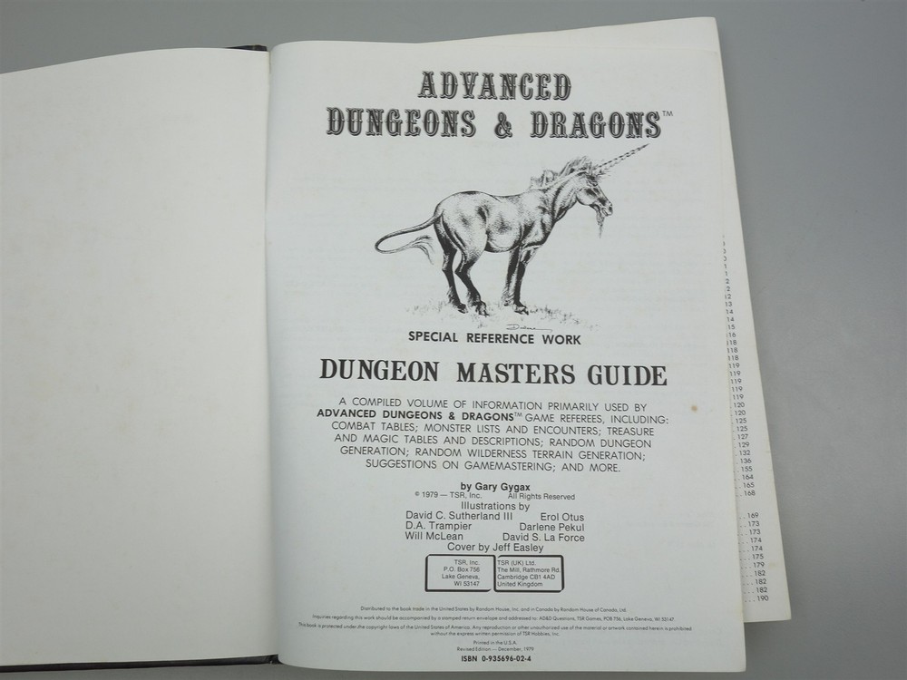 Advanced Dungeons & Dragons: Dungeon Master's Guide by Gary Gygax (TSR 2011)