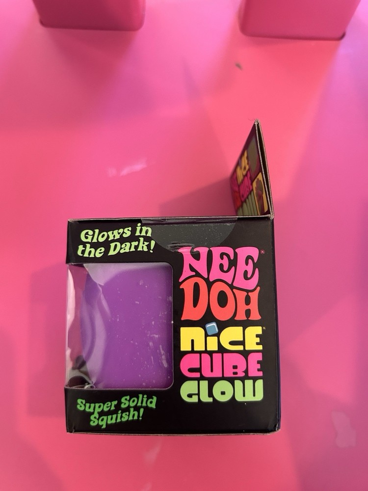 Nee Doh Purple Nice Cube Glow
