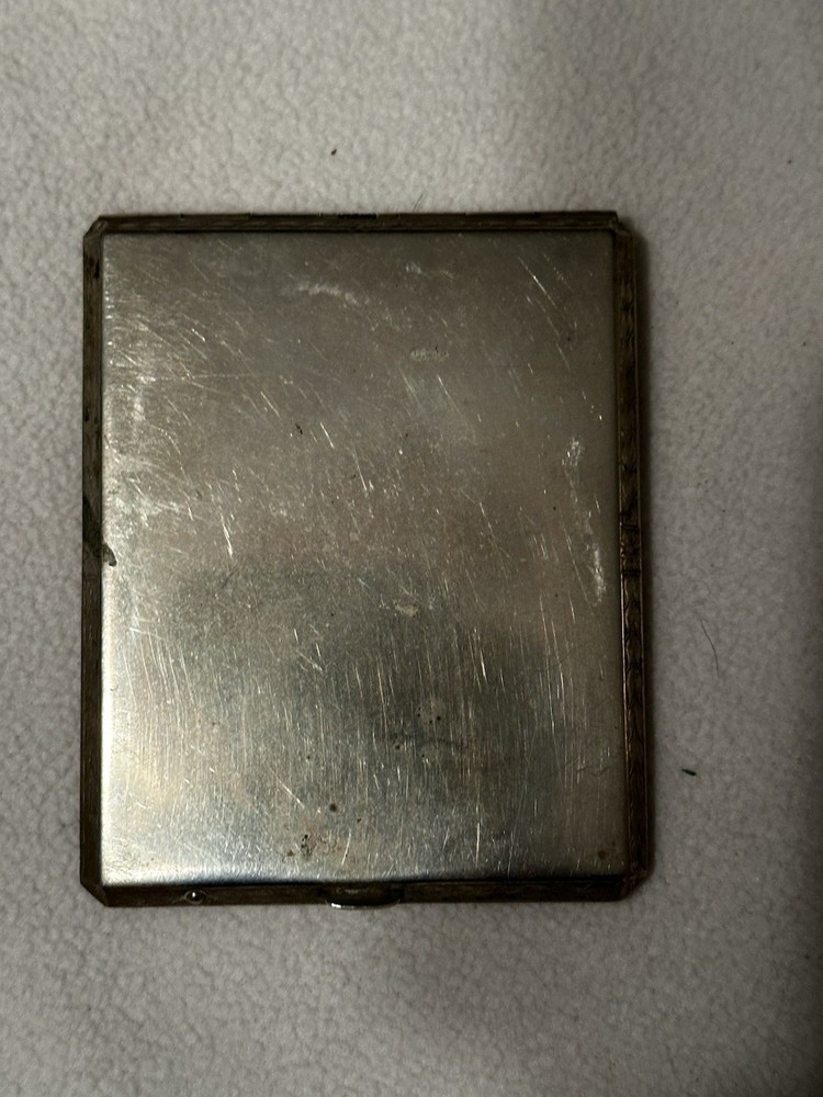 Vintage Stainless Steel Hinged Cigarette Case