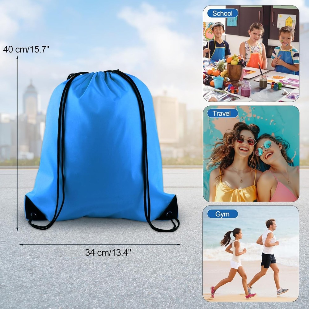 KUUQA 20 Pcs Drawstring Backpack Sport Bags String Bag Sack Cinch Multicolor