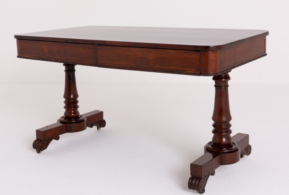 William-IV-Desk-Mahogany-Library-Table-19th-Century