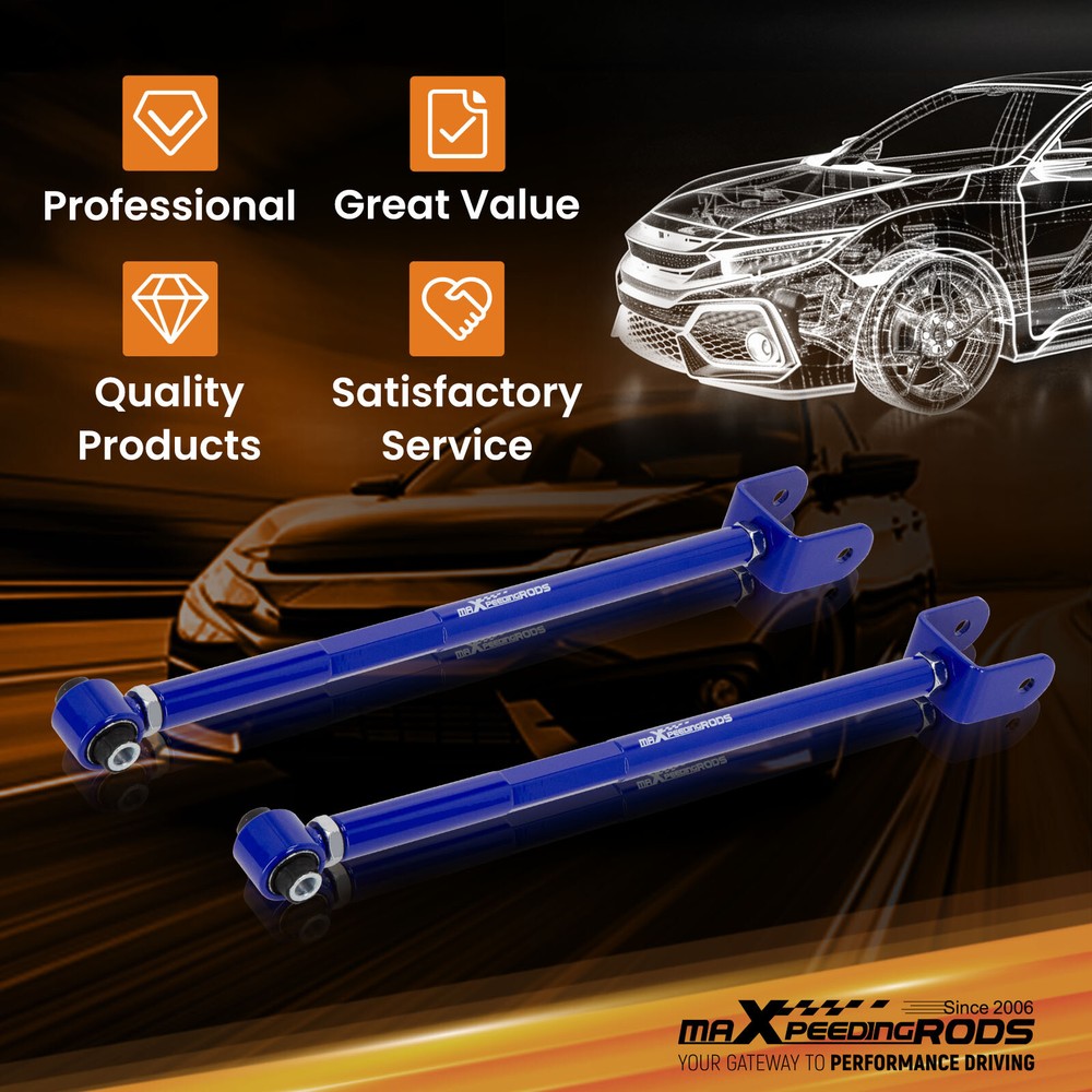 Pair Adjustable Rear Lower Camber Control Arms Kit for BMW E36 E46 3-Series