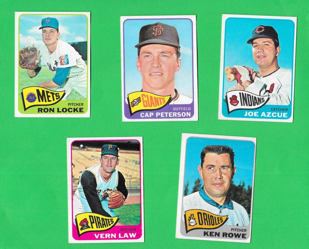 HIGH numbers--7th series!- 1965 topps baseball set lot - only $4.99 ea-you pick!
