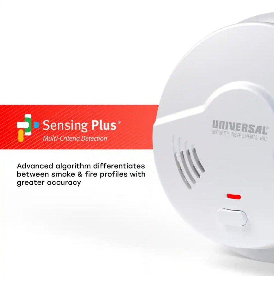 Hardwired and 10-Year Battery Backup Smoke Detector with Ionization Sensor