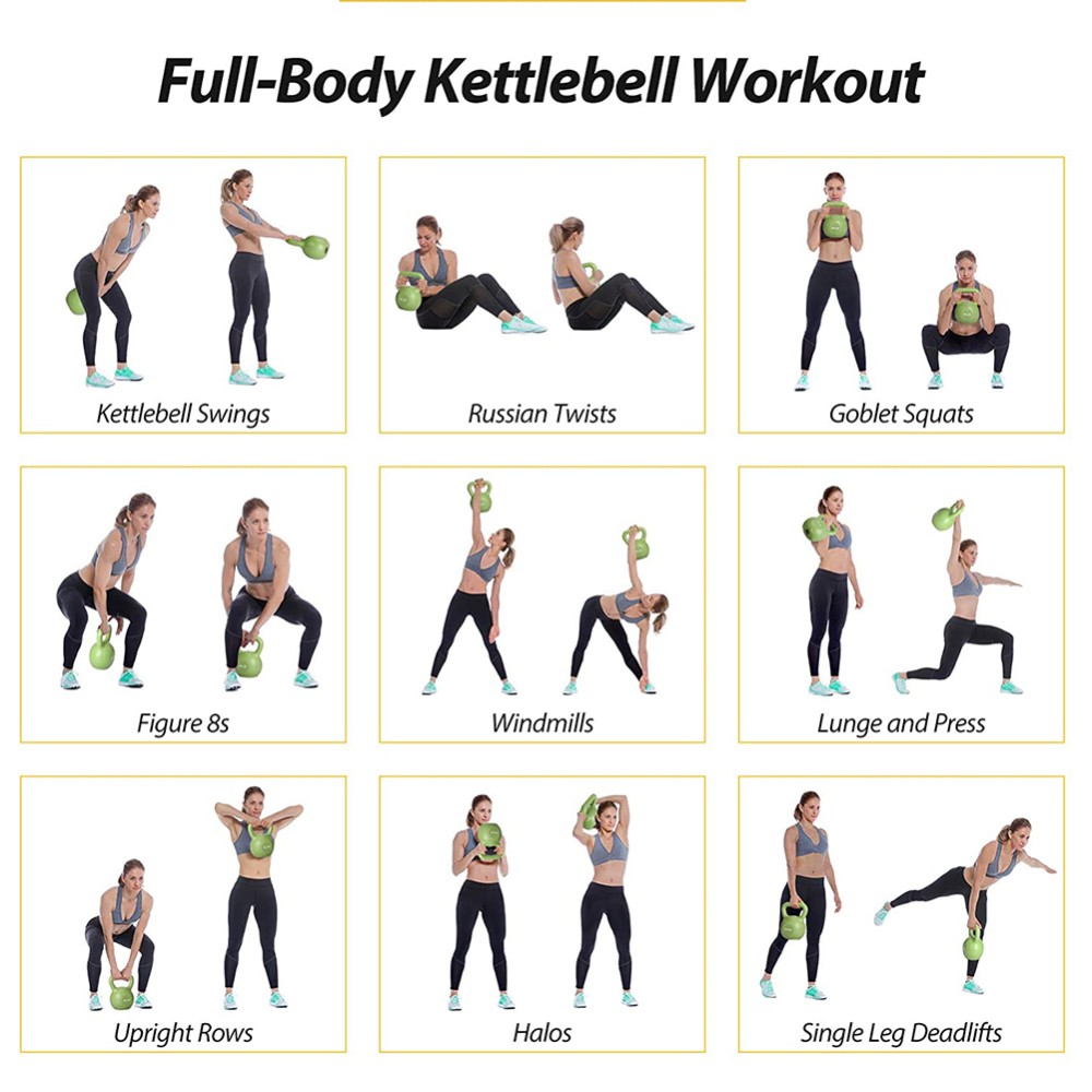 20lbs Kettlebell Set, Strength Training Kettlebells Weight Set, Kettle Bell
