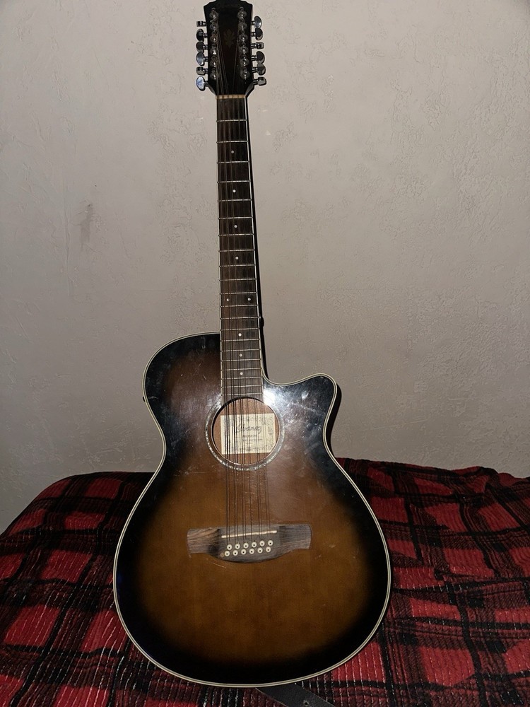 Ibanez AEG5012 Acoustic Guitar 12 String, Black