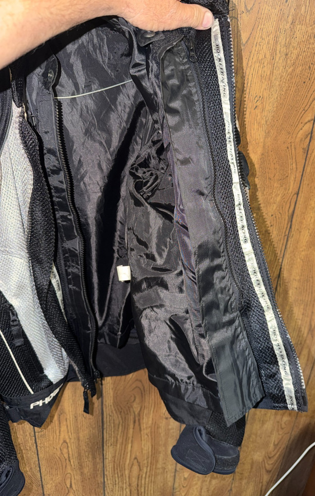 Joe Rocket Phoenix Mesh Motorcycle Jacket w/ Inner Liner Gray Black Large