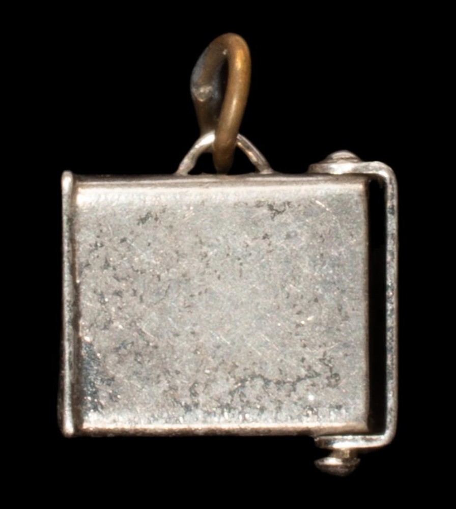 Sterling Silver Box Opening Lid Pendant Charm