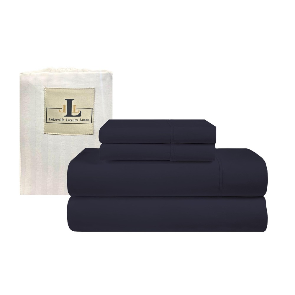 Full XL Size Bed Sheets - Softest 100% Cotton 4PC Sheet Set -500 Thread Count...